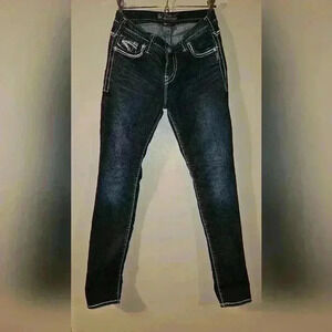 Silver Women's Suki‎ Super Skinny Mid Rise Jeans Dark Wash 29x31
